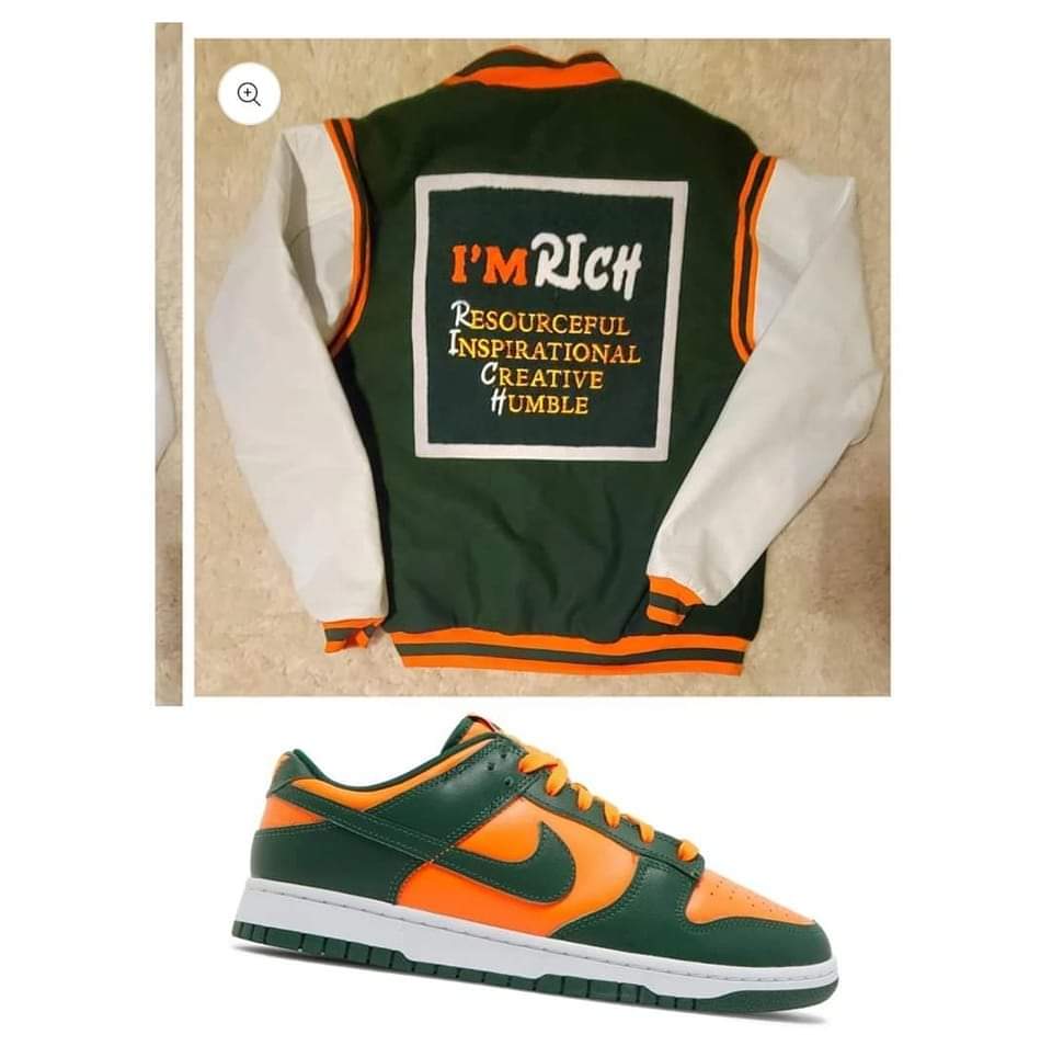 Im Rich Miami inspired Varsity Jacket