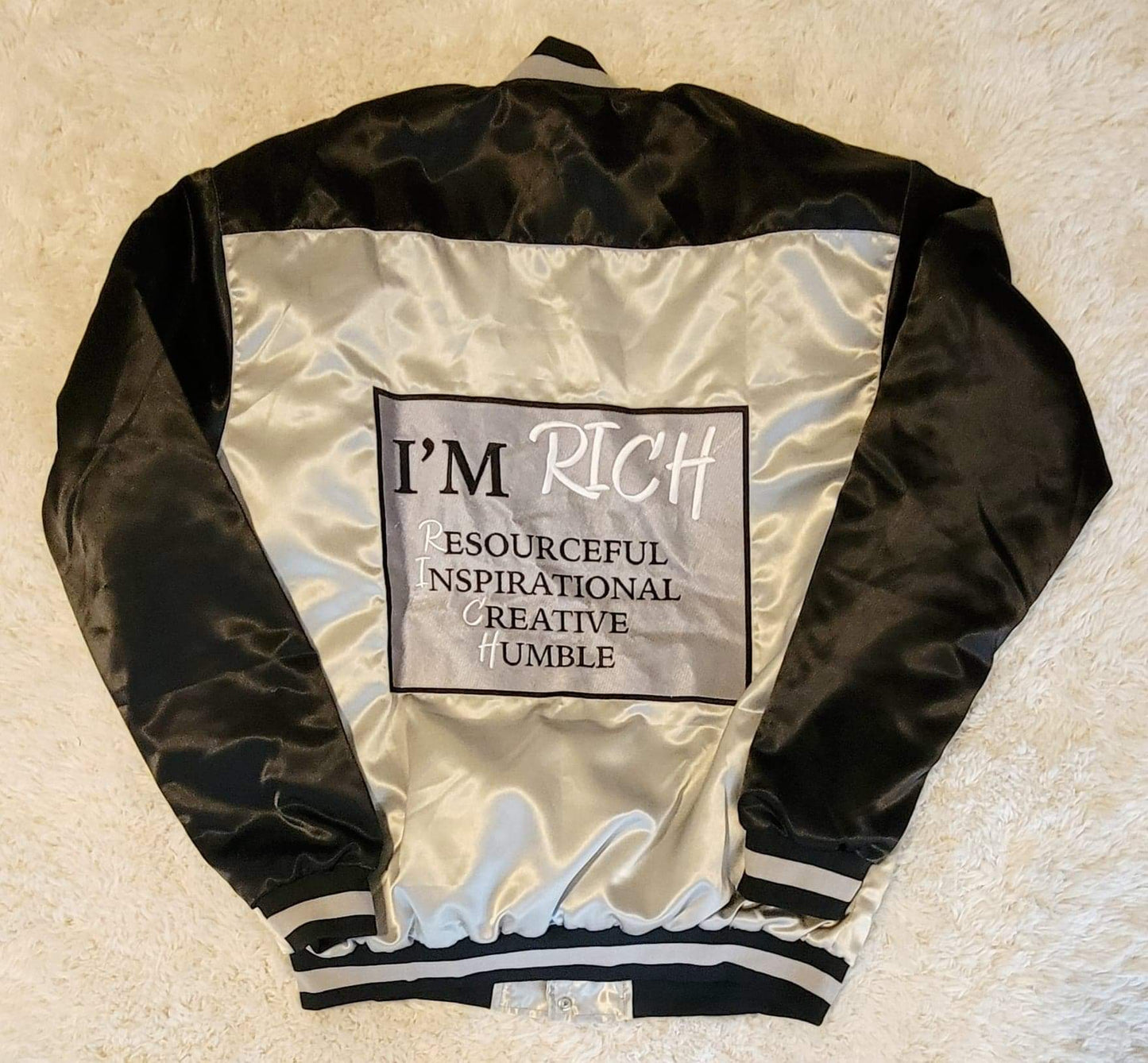 Im Rich Gray/Black Satin Jacket