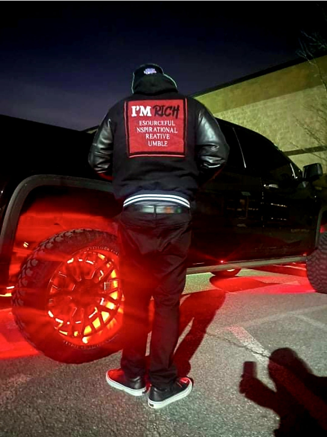 Im Rich Black Varsity Jacket – I'mRich