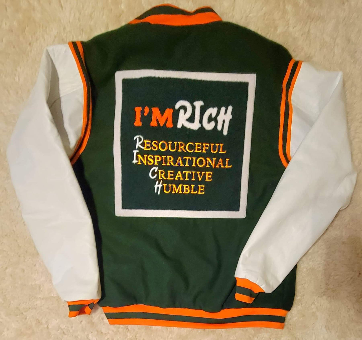 Im Rich Miami inspired Varsity Jacket