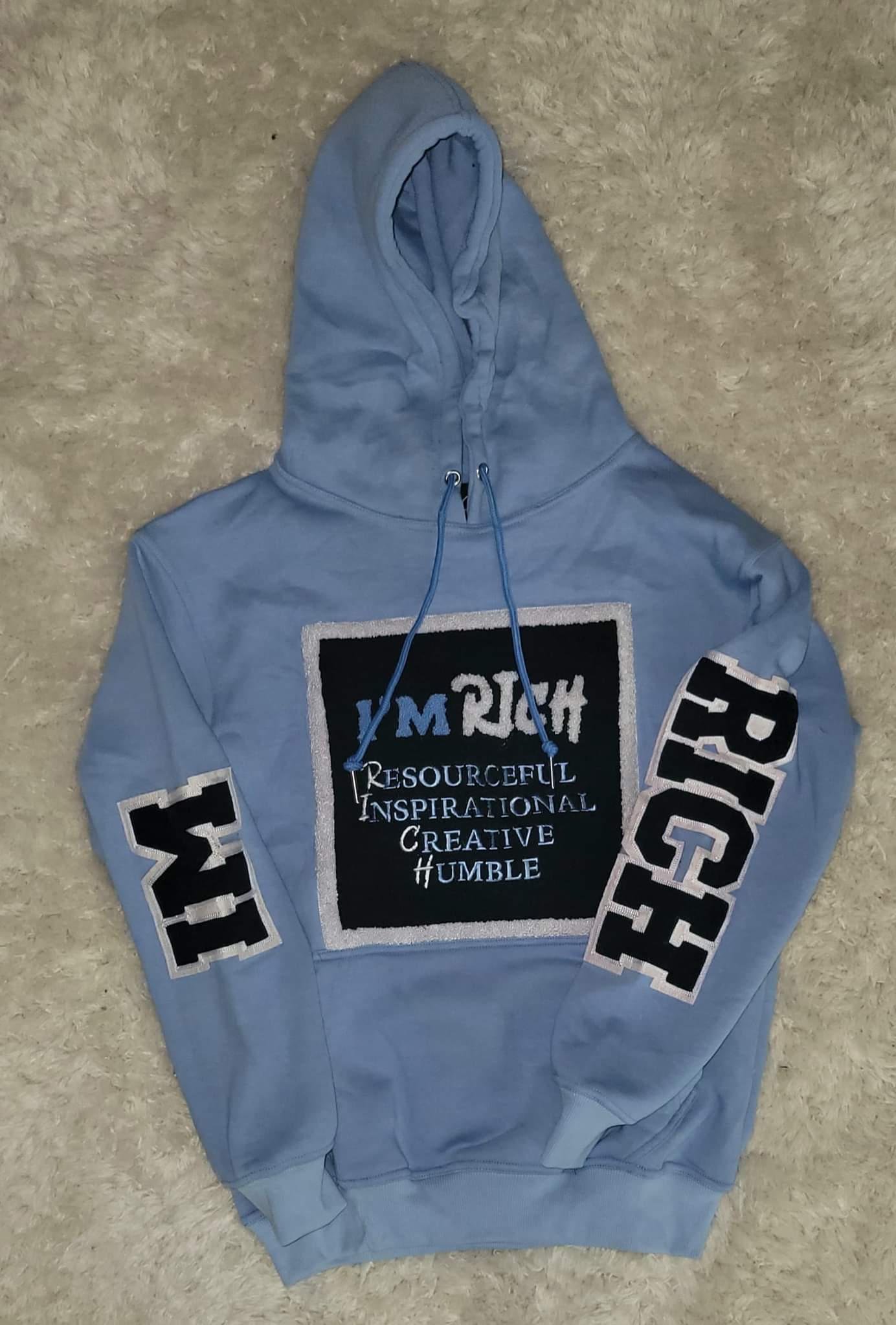 Im Rich Powder Blue Hoodie – I'mRich