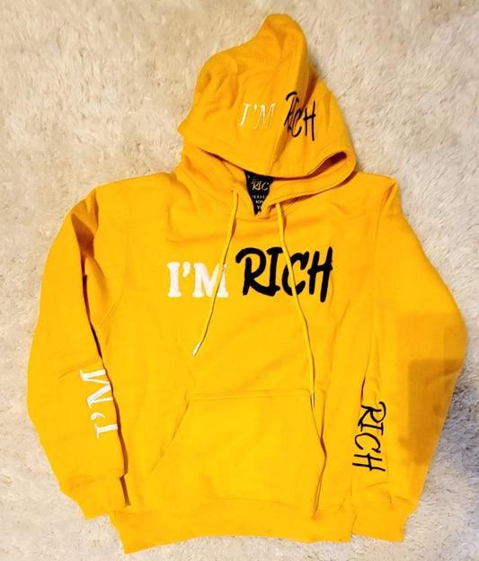 Im Rich yellow hoodie